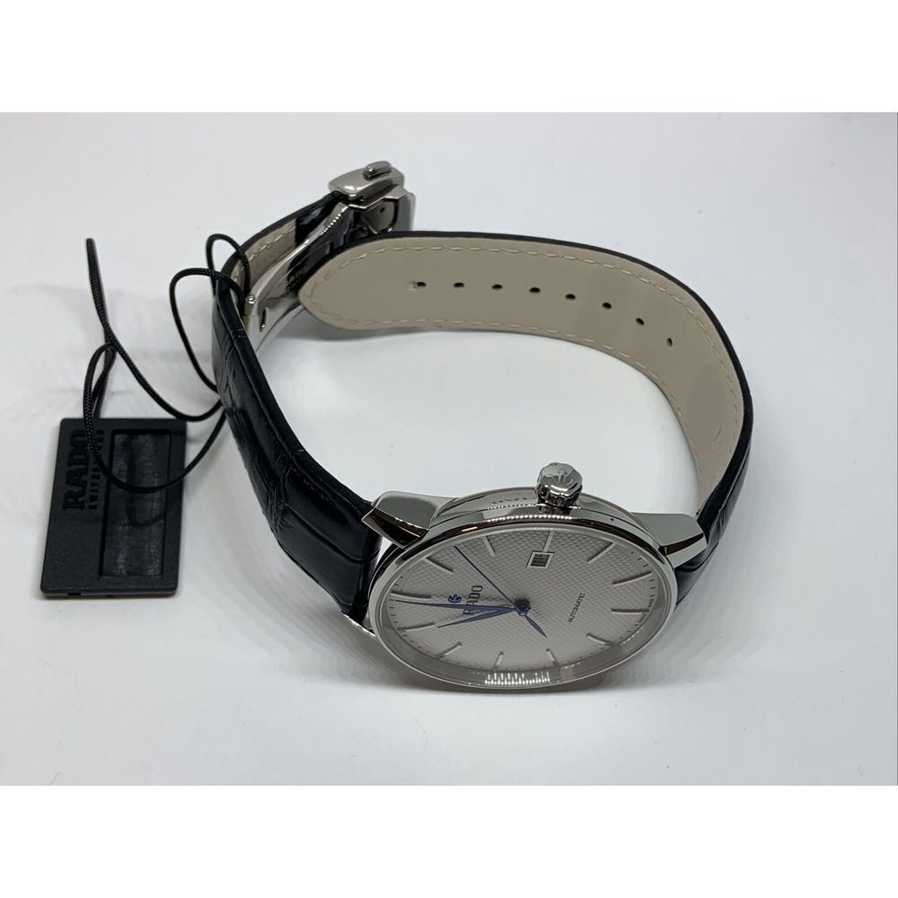 Rado Coupole 763.3876.4 Men's Black Leather Analog Dial Quartz Wrist Watch WAT22 - Picture 8 of 12